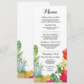 Menu Weddenschappen Reception Rustic Luau Aloha Ka Kaart (Voorkant / Achterkant)
