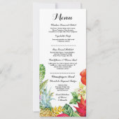 Menu Weddenschappen Reception Rustic Luau Aloha Ka Kaart (Voorkant)