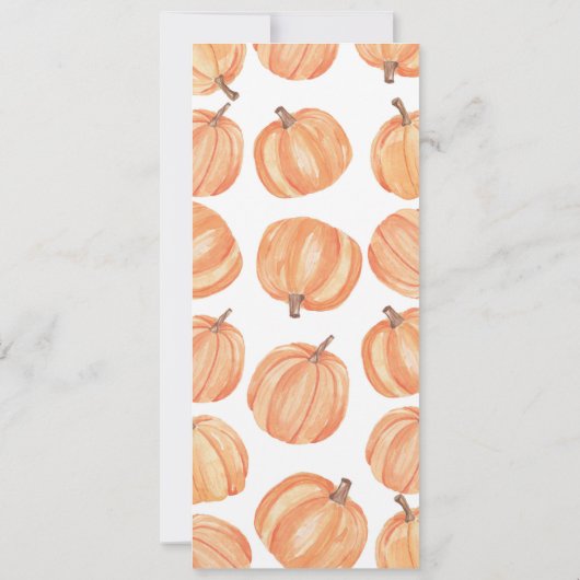 Menu Weddenschappen Reception Rustic Pumpkin Herfs Kaart (Achterkant)