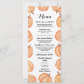 Menu Weddenschappen Reception Rustic Pumpkin Herfs Kaart (Voorkant)