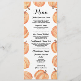 Menu Weddenschappen Reception Rustic Pumpkin Herfs Kaart