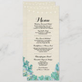Menu Weddenschappen Reception Rustic Succulents Mi (Voorkant / Achterkant)