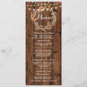 Menu Weddenschappen Reception Rustic Wood Herfst L (Voorkant)