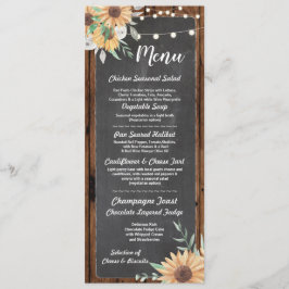 Menu Weddenschappen Reception Sunflower Wood