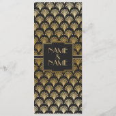 Menu Wedding 1920 Art Deco Reception (Achterkant)