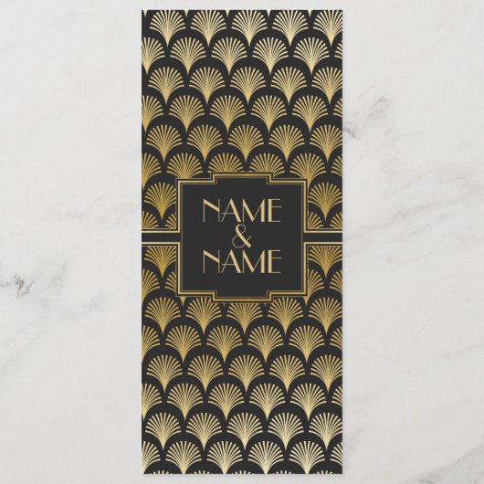 Menu Wedding 1920 Art Deco Reception (Achterkant)