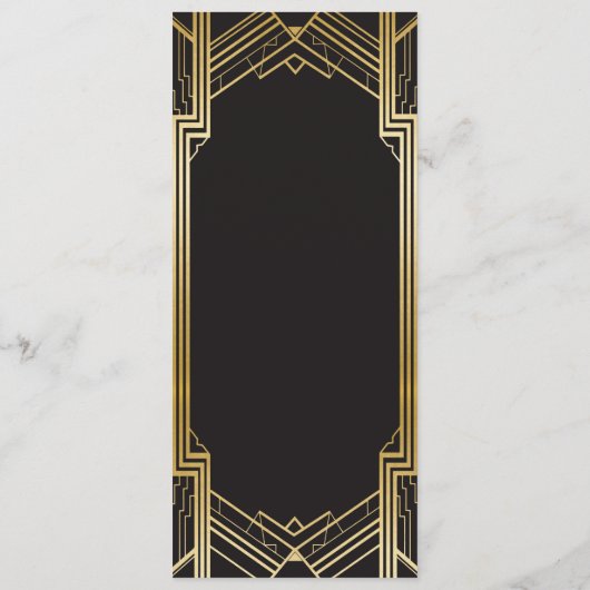 Menu Wedding Reception Art Deco 1920 (Achterkant)