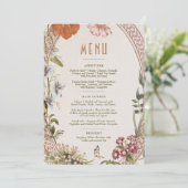 Menu Wedding Vintage Card Kaart (Staand voorkant)