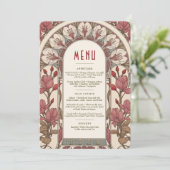 Menu Wedding Vintage Kaart (Staand voorkant)