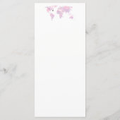 Menu Wereldkaart Waterverf bestemming (Achterkant)