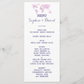 Menu Wereldkaart Waterverf bestemming (Voorkant)