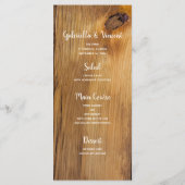 Menu Westerne bruiloft land Sunflower (Achterkant)