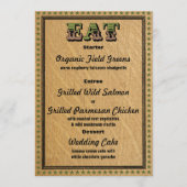 Menu westerne stijlontvangst partyDinner (Voorkant)