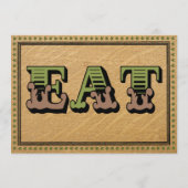 Menu westerne stijlontvangst partyDinner (Achterkant)