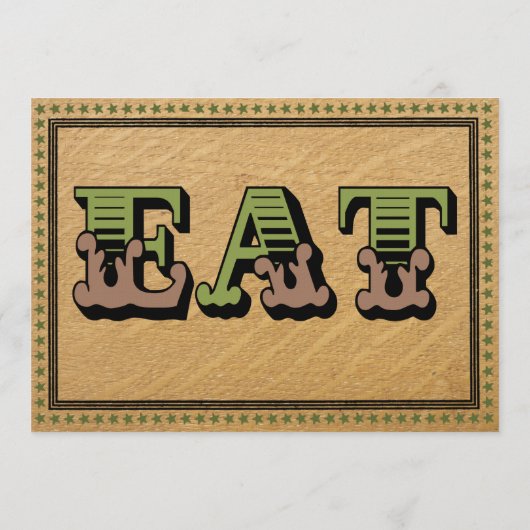 Menu westerne stijlontvangst partyDinner (Achterkant)