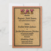 Menu westerne stijlontvangst partyDinner Kaart (Voorkant)