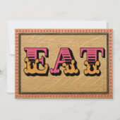 Menu westerne stijlontvangst partyDinner Kaart (Achterkant)