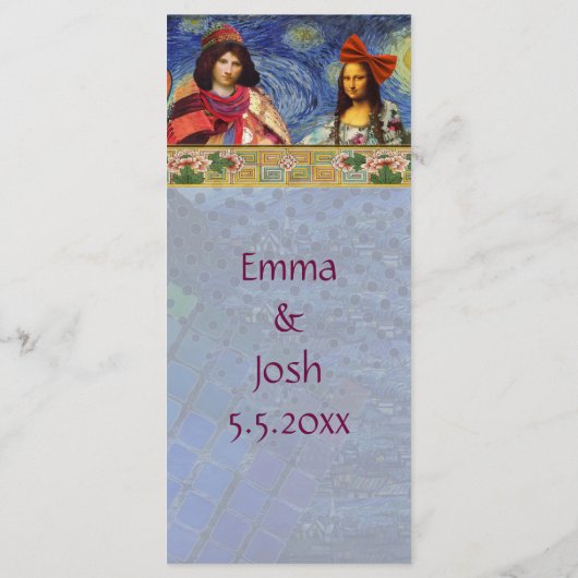 Menu Whimsical Fun Vintage Wedding (Achterkant)