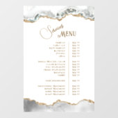 Menu White Agate Services Raamsticker (Vel)