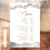 Menu White Agate Services Raamsticker (Vel 2)