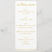 Menu White and Golden Great Gatsby Wedding (Voorkant)