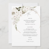 Menu White Boho Floral Kaart (Voorkant)