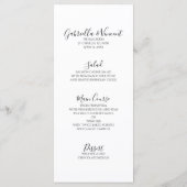 Menu White Daisy and Diamond Ring Wedding (Achterkant)