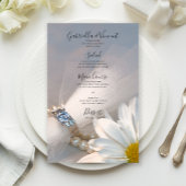 Menu White Daisy Elegance Wedding