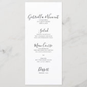 Menu White Daisy Elegance Wedding (Achterkant)