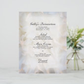 Menu White Floral Quinceañera (Staand voorkant)