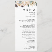 Menu White Floral Weddenschap (Voorkant)
