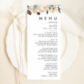 Menu White Floral Weddenschap