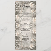 Menu White Floral Wedding (Voorkant)