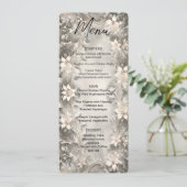 Menu White Floral Wedding (Staand voorkant)