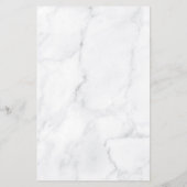 Menu White Marble Greenery Salon Service (Achterkant)