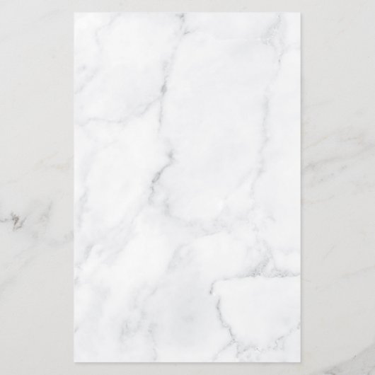 Menu White Marble Greenery Salon Service (Achterkant)