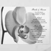 Menu White Orchid Flower Wedding (Voorkant)