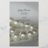 Menu White Pearls Wedding (Voorkant)
