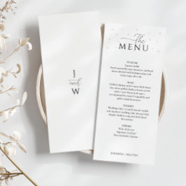 Menu White Pearls Wedding