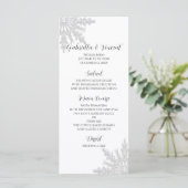 Menu White Snowflakes Winter Wedding (Staand voorkant)