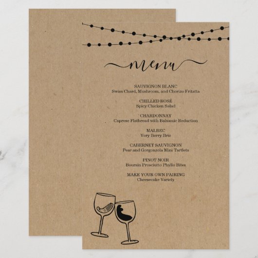 Menu Wijnbewerking (Voorkant / Achterkant)