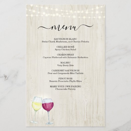 Menu Wijnbewerking (Voorkant)