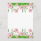 Menu Wildbloemen Baby in Bloom Baby shower (Achterkant)