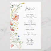 Menu Wildbloemen Vrijgezellenfeest (Voorkant)