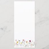 Menu Wilde bloem (Achterkant)