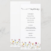 Menu Wilde bloem (Voorkant / Achterkant)