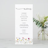 Menu Wilde bloem (Staand voorkant)