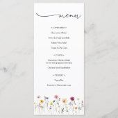 Menu Wilde bloem (Voorkant)