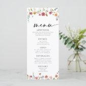 Menu Wilde bloem Blush (Staand voorkant)