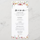 Menu Wilde bloem Blush (Voorkant)